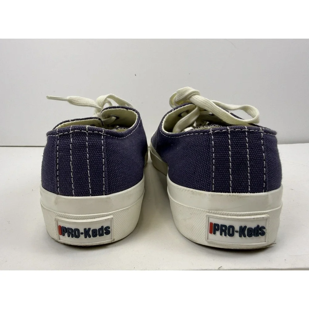 NWOB KEDS PRO KEDS MENS‎ 7 BLUE RED STRIPE CANVAS LOW TOP LACE UP SNEAKERS SHOES